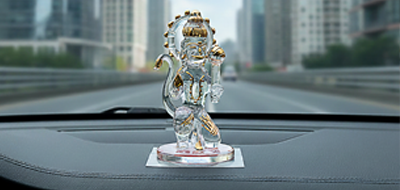 Glass Hanuman Statue for Car Dashboard Noida