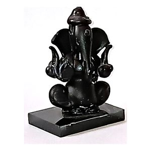 JHB Unique Double Sided Head Borosilicate Ganesh Idol – Ashirwad Mudra Handicraft Glass Murti for Table Decor