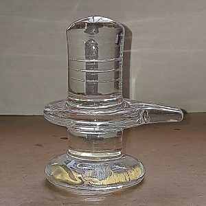 Premium Glass Crystal Clear Shivalingam for Home, Office & Mandir (3.5 Inches)